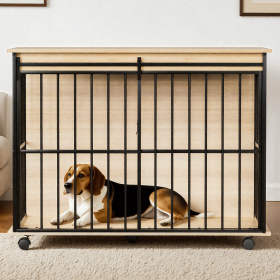 Dog crate furniture, large-sized dog crate suitable for medium to large dogs, wooden dog kennel furniture