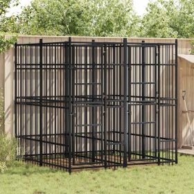 Outdoor Dog Kennel Steel 39.7 ft²
