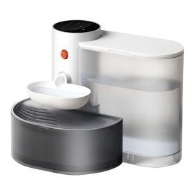 1Pc Smart Pet Water Fountain Automatic Cat Water Dispenser 3L Cordless Rechargeable Dog Water Fountain Self-Refill With 3 Adjustable Volume 3 Tim (Accesories: White)