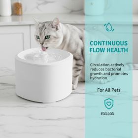 Ultra Quiet Anti-Dry Burn Pet Water Fountain, 3L Circulating Water Dispenser, USB Rechargeable Motion Sensor Pet Water Bowl For Cats And Dogs (Accesories: White)