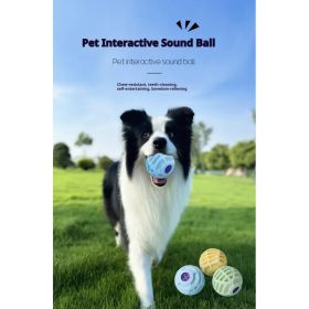 Pet Interactive Sound Ball,The Mellow Dog Cat Pet Voice Ball,Interactive Pet Squeaky Toys (Accesories: Yellow)