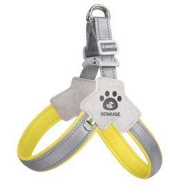 Pet Dog Cat Harness, Pet Harness With LeashSet, Adjustable Puppy Harness ComfortableReflective Easy Control Dog With Leather Leash,.No-Pull No Ch (Accesories: Yellow-S)
