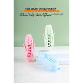 Pet Corn Chew Stick For Dogs, Food-Grade Silicone Teething Toy, Durable Bite-Resistant Dog Chew Toy For Small To Large Breeds (Accesories: Pink)