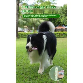 DOG Chew Toys For Teeth Cleaning,Pet Sausage Chew Brush,Pet Chew & Clean Buddy (Accesories: Pink)