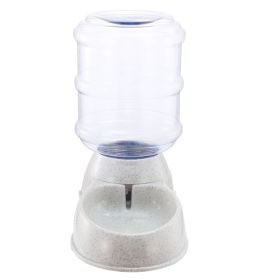 3.5L 1Gal Pet Water Dispenser Self-Dispensing Gravity Pets Water Feeder Automatic Pet Waterer Cat Dog (Accesories: Beige)