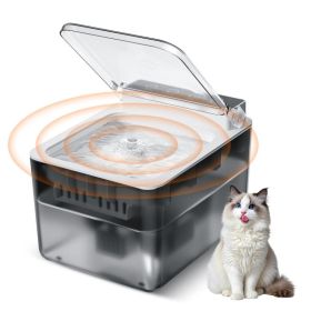 Wireless Charging Battery Driven 304 Stainless Steel Cat Automatic Induction Pet Water Fountain (Accesories: 3L)