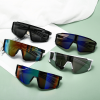 Sports Wrap Around Cycling Sunglasses Men Women UV400 Protection Polarized Mirror Lens Windproof Bike Driving Running Outdoor Sports Shield Visor Sung